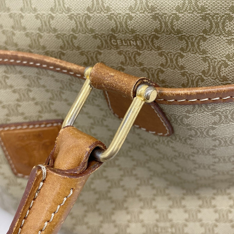 [5ia0001] Celine Handbag Macadam PVC Brown Gold Hardware [Used] Women's