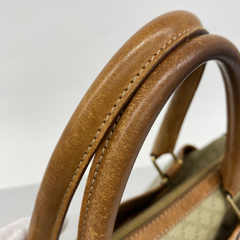 [5ia0001] Celine Handbag Macadam PVC Brown Gold Hardware [Used] Women's