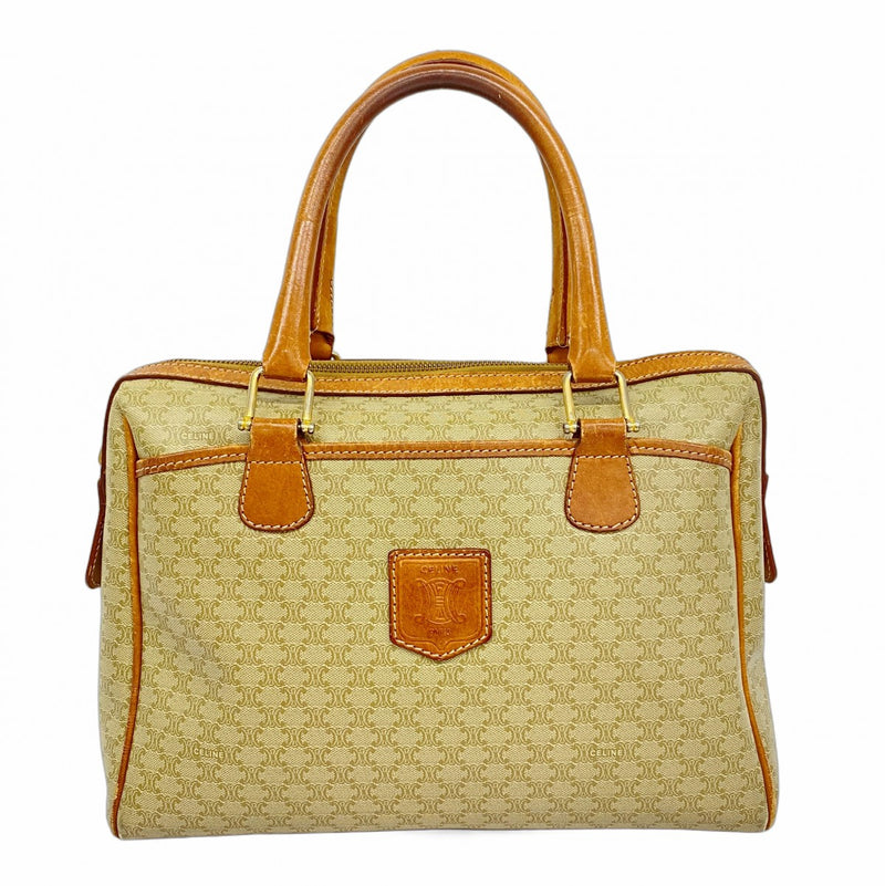 [5ia0001] Celine Handbag Macadam PVC Brown Gold Hardware [Used] Women's