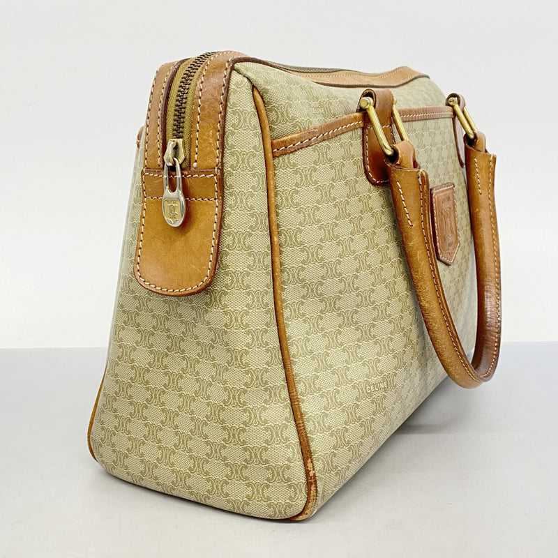 [5ia0001] Celine Handbag Macadam PVC Brown Gold Hardware [Used] Women's