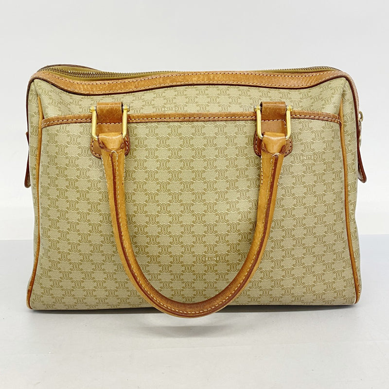 [5ia0001] Celine Handbag Macadam PVC Brown Gold Hardware [Used] Women's
