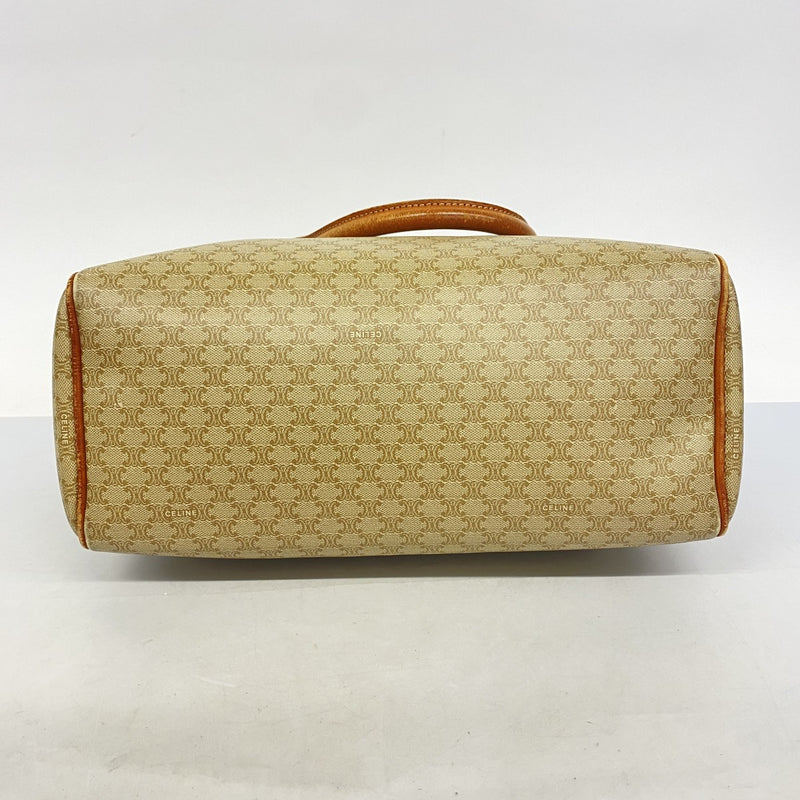 [5ia0001] Celine Handbag Macadam PVC Brown Gold Hardware [Used] Women's