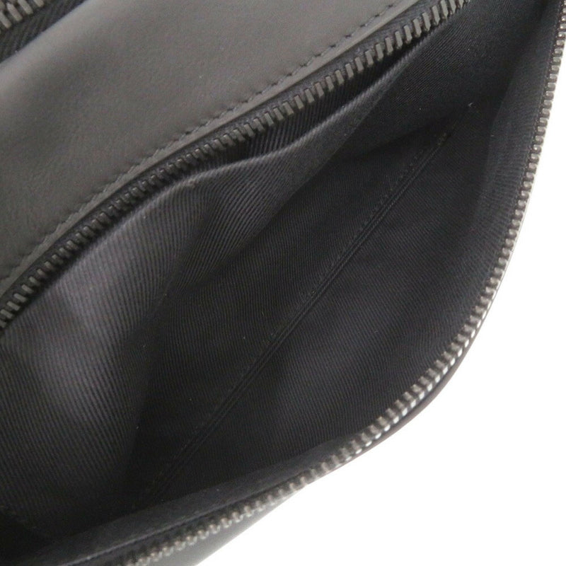 Beautiful condition Bottega Veneta Leather Black Shoulder Bag Black 1543 [Used]