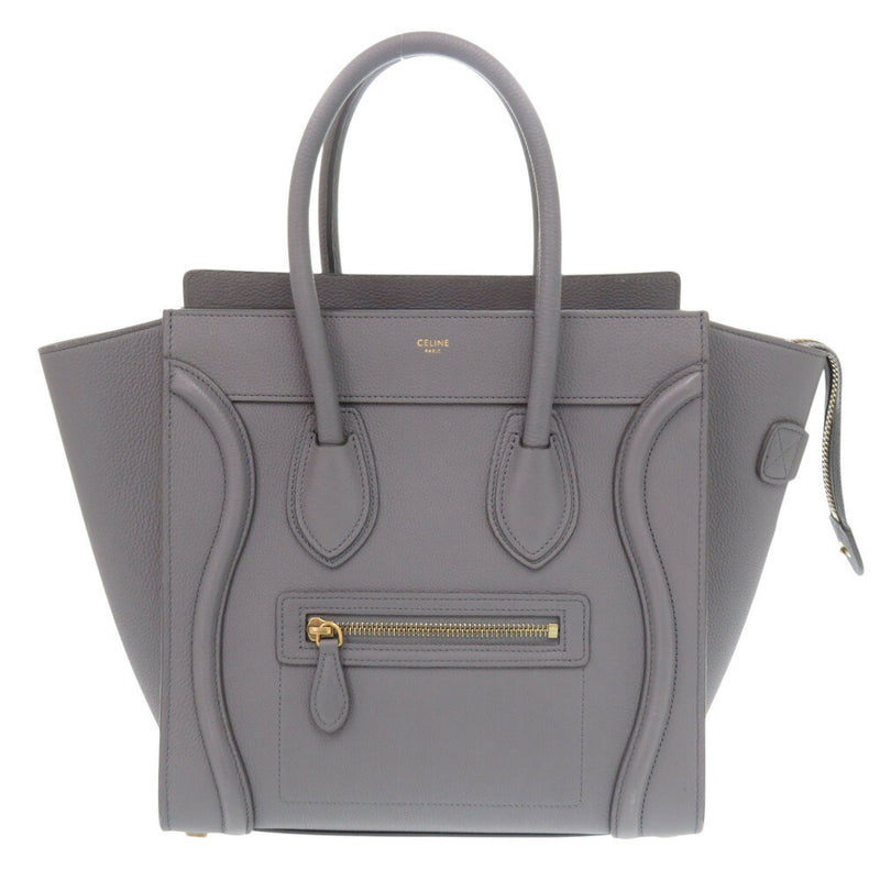 Beautiful Celine Luggage Micro Shopper Leather Grey Handbag 1587 [Used] CELINE