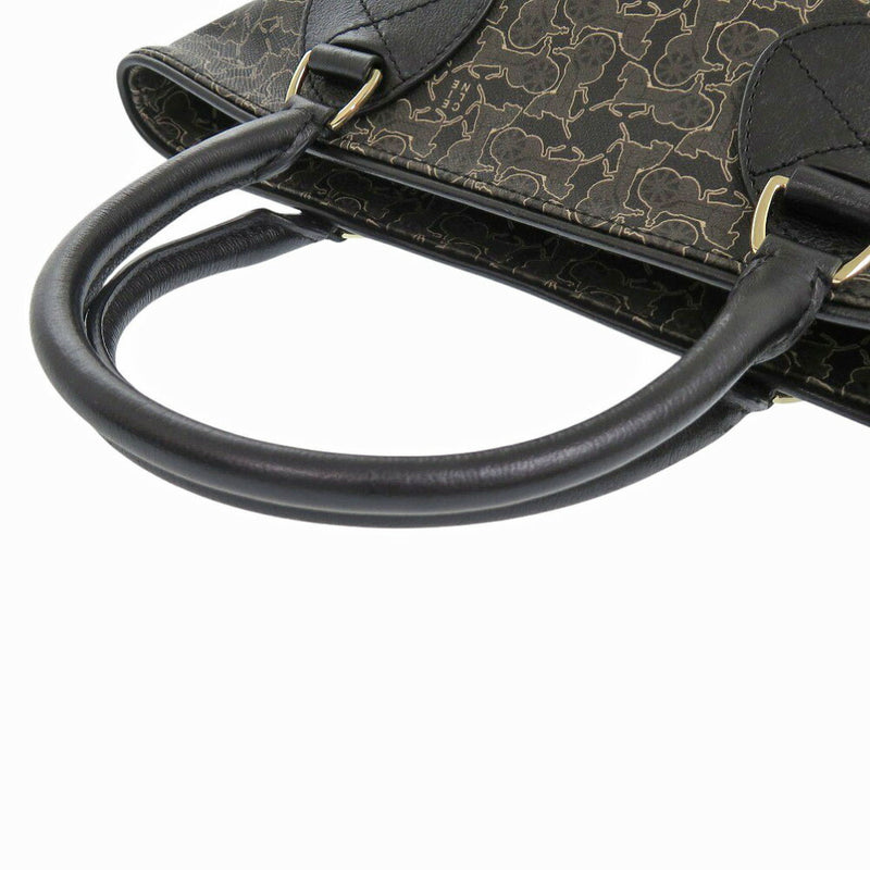 Like new CELINE SALKY LINE PVC Leather Brown Handbag Brown 1547 [Used] CELINE