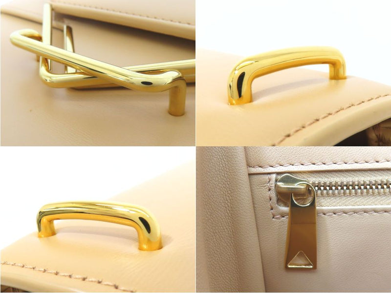 Bottega Veneta 652391 Leather Almond The Clip Shoulder Bag [Ikebukuro Store]