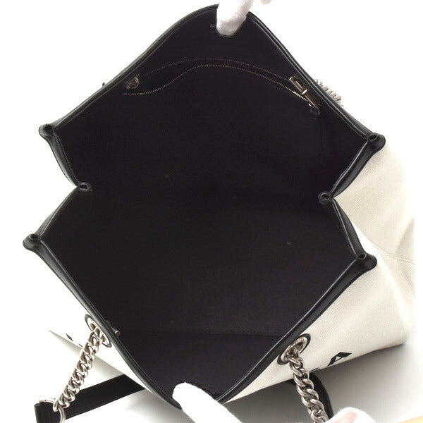 Balenciaga bag for women logo chain tote canvas natural x black BALENCIAGA