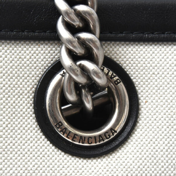Balenciaga bag for women logo chain tote canvas natural x black BALENCIAGA