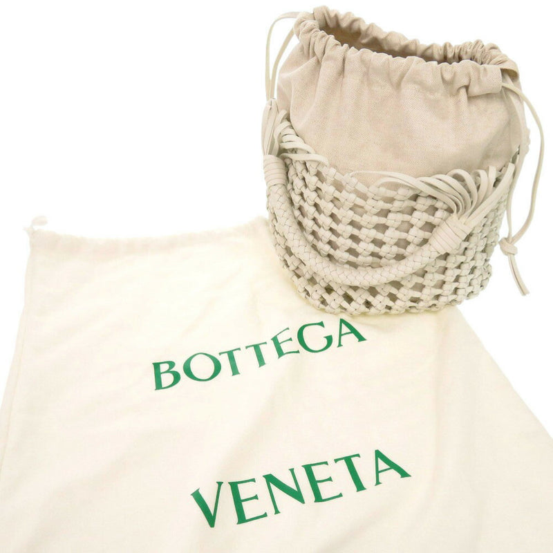 Beautiful condition Bottega Veneta Cavallino 709612 Leather Canvas White