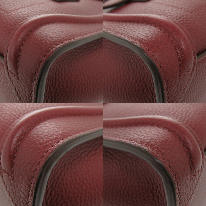Like new Celine luggage nano shopper leather burgundy 2WAY handbag shoulder bag