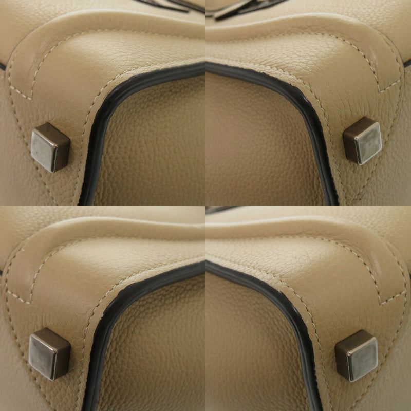 Beautiful Celine Luggage Micro Shopper Leather Beige Handbag 1112 [Used] CELINE