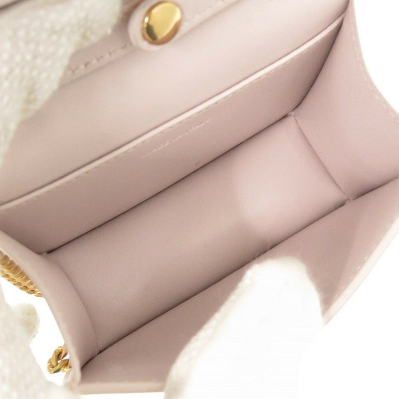 Like new Celine Triomphe Leather Pink Mini Chain Shoulder Bag Chain Shoulder