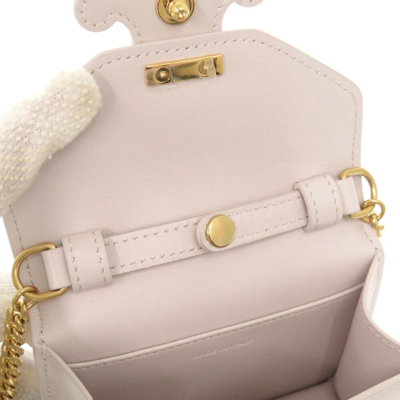Like new Celine Triomphe Leather Pink Mini Chain Shoulder Bag Chain Shoulder