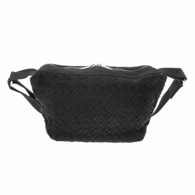 BOTTEGAVENETA Intrecciato Weping Black 657952 Women's Canvas Shoulder Bag A