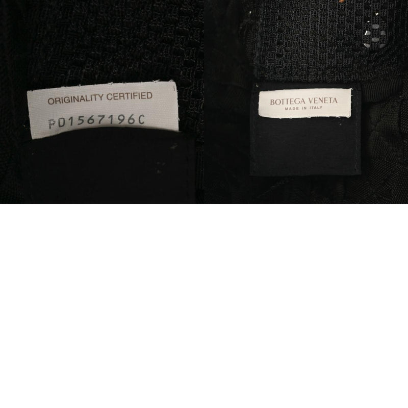 BOTTEGAVENETA Intrecciato Weping Black 657952 Women's Canvas Shoulder Bag A