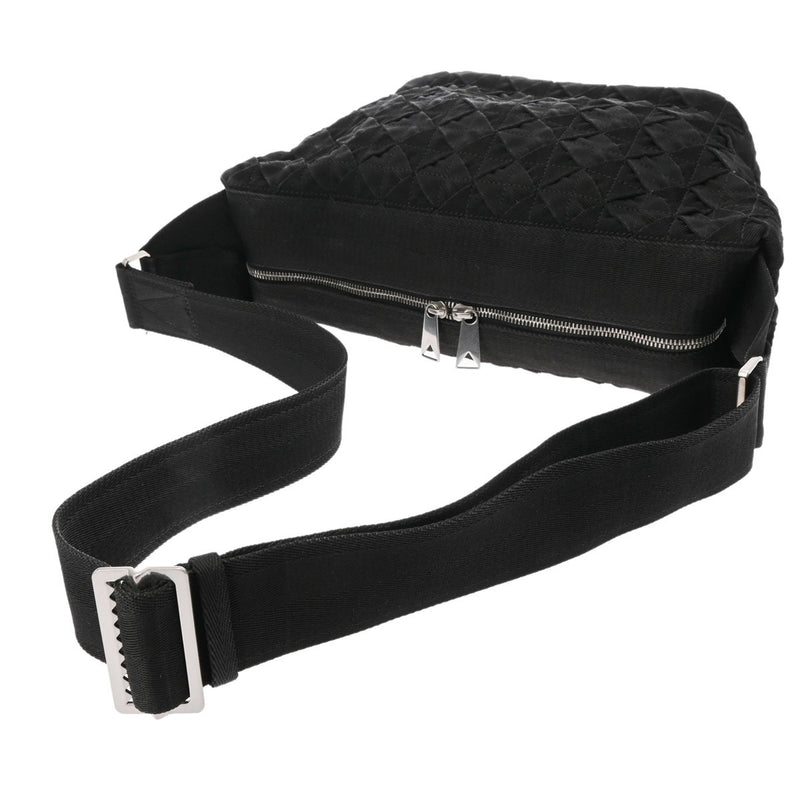 BOTTEGAVENETA Intrecciato Weping Black 657952 Women's Canvas Shoulder Bag A