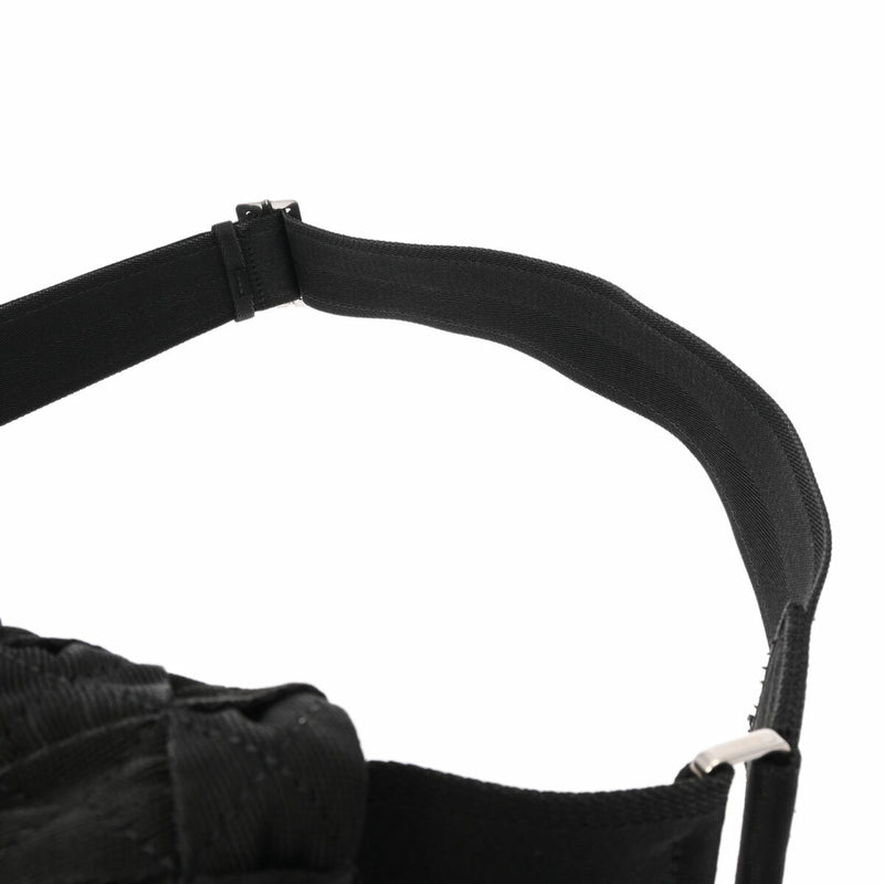 BOTTEGAVENETA Intrecciato Weping Black 657952 Women's Canvas Shoulder Bag A