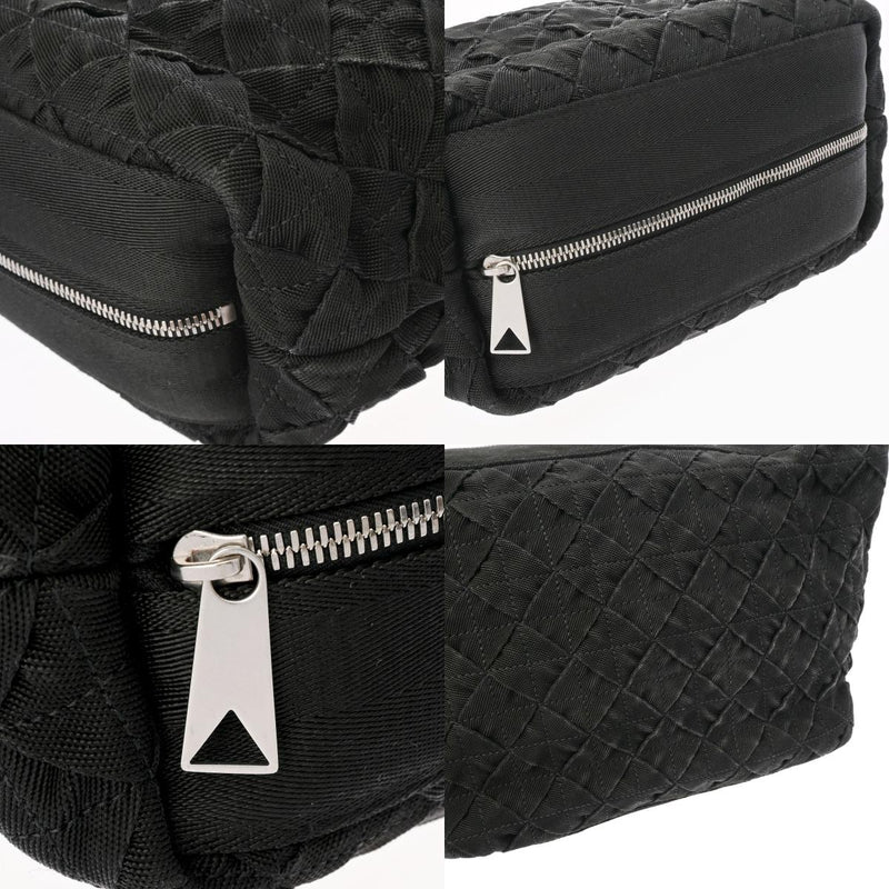 BOTTEGAVENETA Intrecciato Weping Black 657952 Women's Canvas Shoulder Bag A