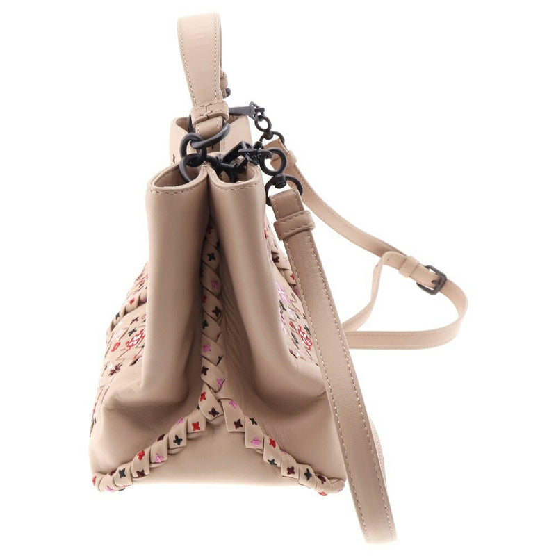 BOTTEGA VENETA Intrecciato Napoli Handbag 2-way bag Shoulder bag Beige Leather