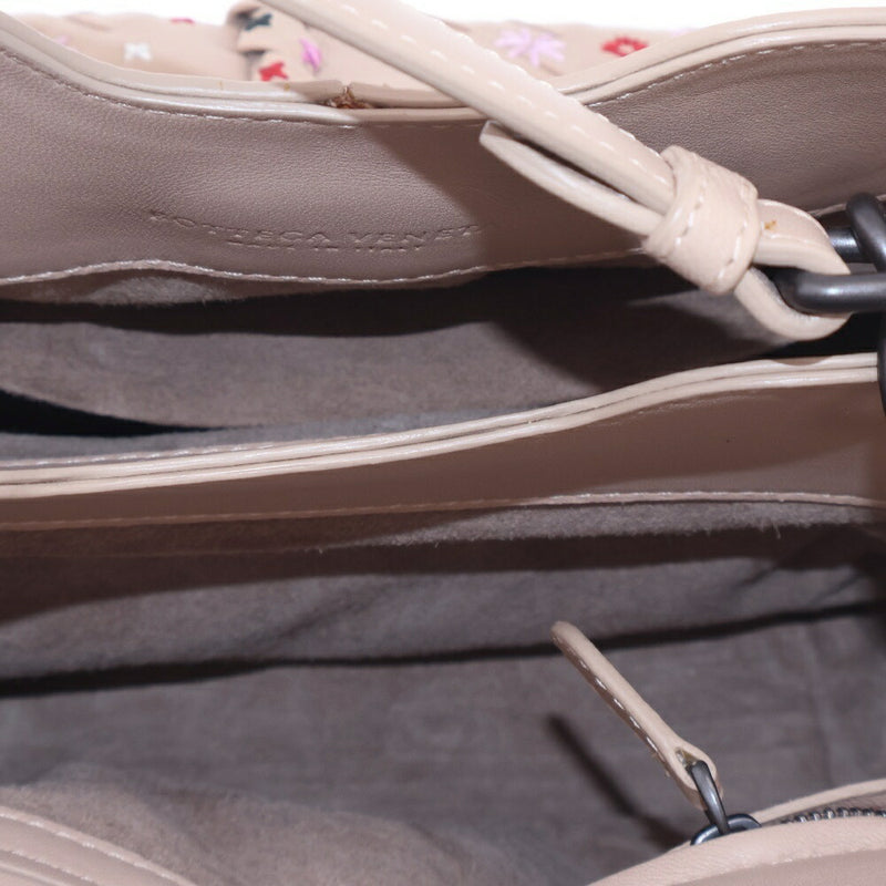 BOTTEGA VENETA Intrecciato Napoli Handbag 2-way bag Shoulder bag Beige Leather