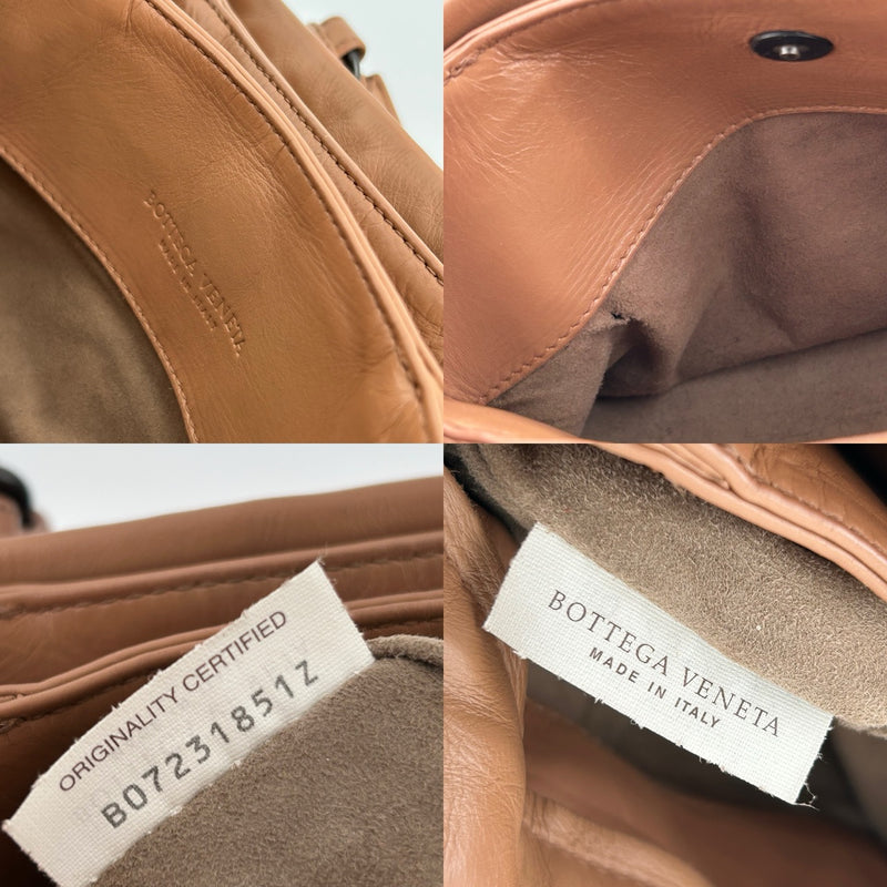 BOTTEGA VENETA Intrecciato Roman Bag Small 2-Way Bag Calfskin Beige 489509 2WAY