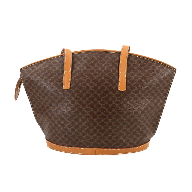 [Good condition] CELINE Macadam Tote Bag PVC Leather Brown Gold Metal Fitting