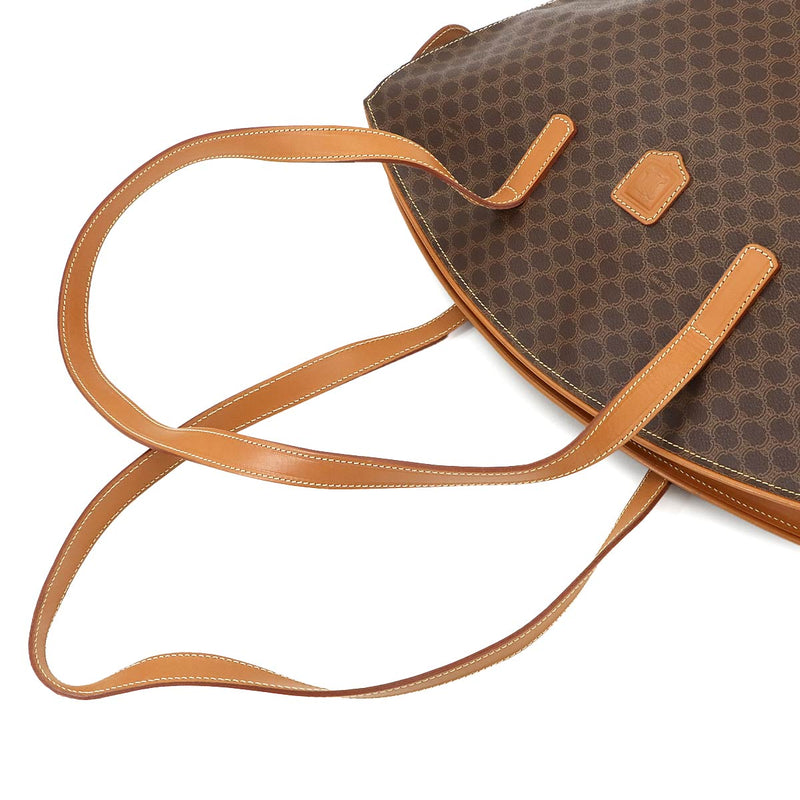 [Good condition] CELINE Macadam Tote Bag PVC Leather Brown Gold Metal Fitting