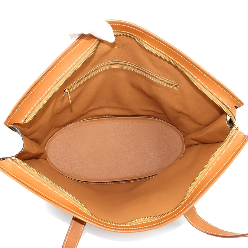[Good condition] CELINE Macadam Tote Bag PVC Leather Brown Gold Metal Fitting
