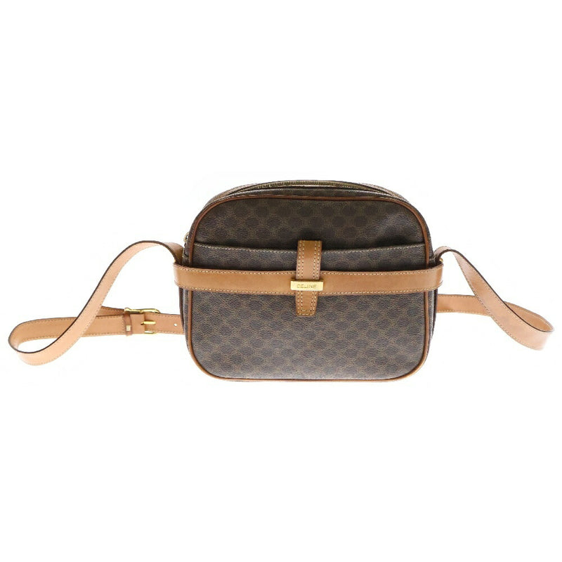 CELINE Macadam Shoulder Bag Brown PVC Leather Vintage [Used] [Condition B]