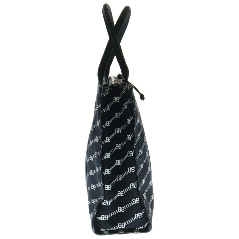 BALENCIAGA BB Monogram Trade Large Tote Bag Black Canvas 621826 [Used]