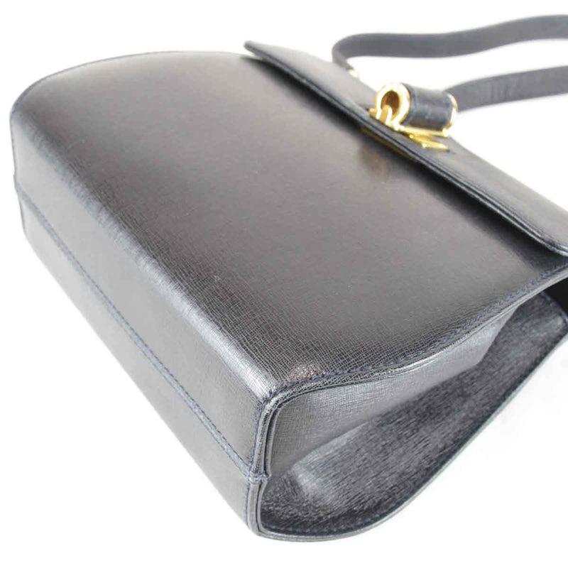 "USED" Salvatore Ferragamo Ferragamo Shoulder Bag Leather Dark Navy Women's