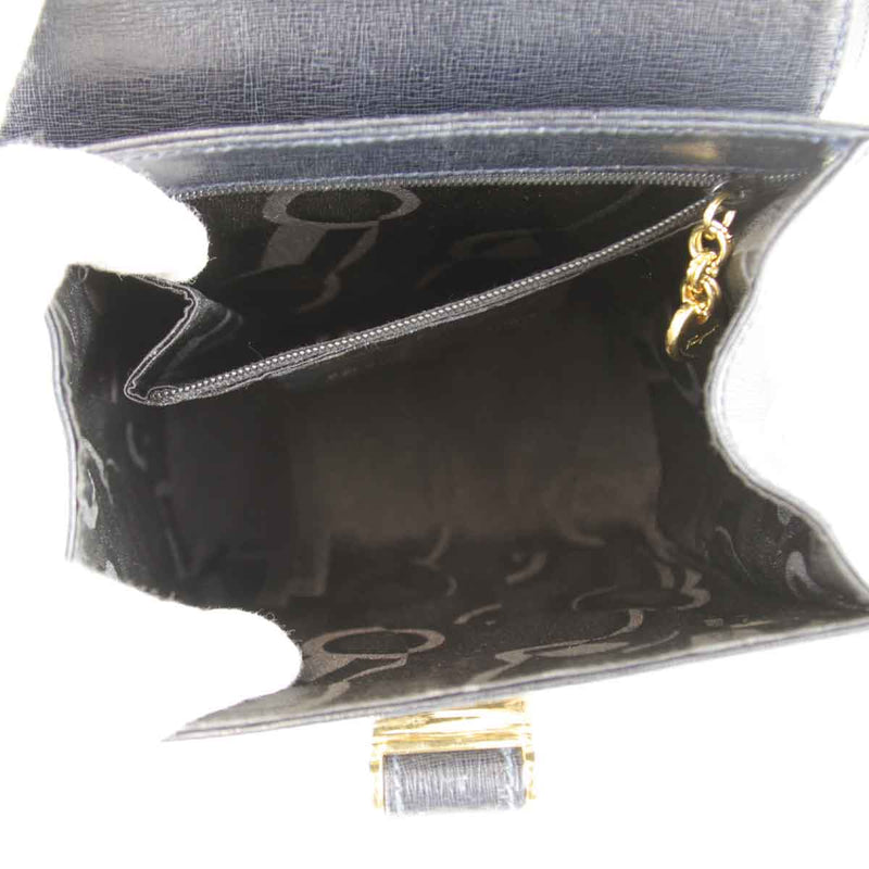 "USED" Salvatore Ferragamo Ferragamo Shoulder Bag Leather Dark Navy Women's