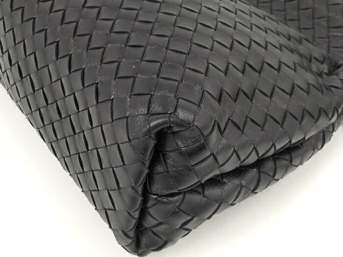 [Used] BOTTEGA VENETA Shoulder Bag Intrecciato Leather Black