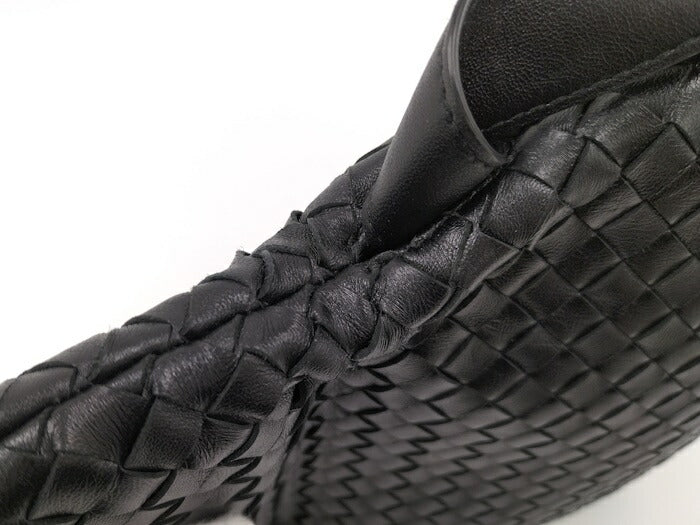 [Used] BOTTEGA VENETA Shoulder Bag Intrecciato Leather Black