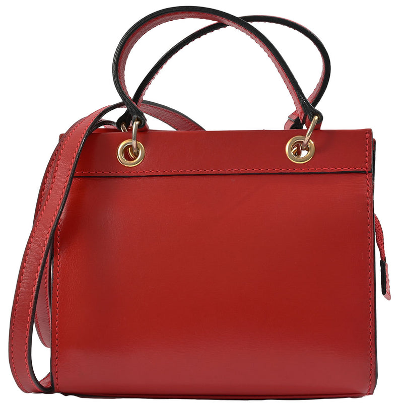 Celine Square Mini 2WAY Shoulder Bag Handbag Red Women's Leather Small Mini Bag