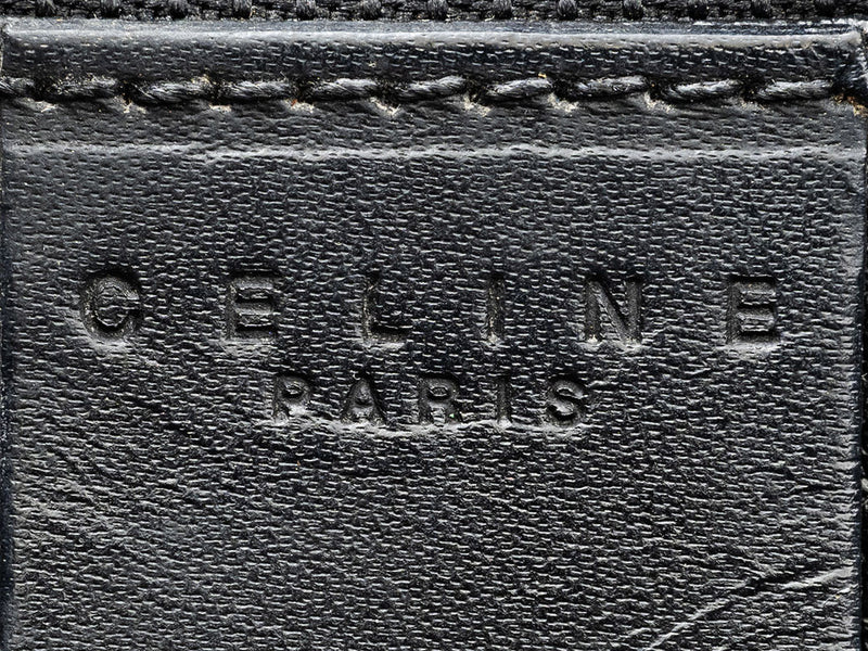 Celine Macadam Tote Bag PVC | Leather Black Women's Hand Old Vintage Brazon
