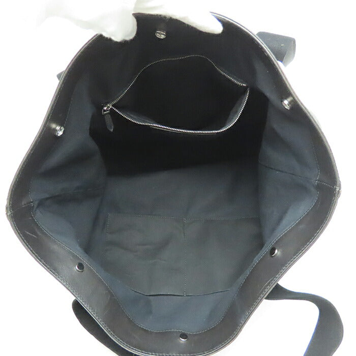 Balenciaga navy tote bag 374767 unisex logo canvas leather Ichikuya Marutaka