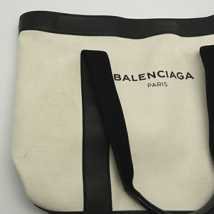 Balenciaga navy tote bag 374767 unisex logo canvas leather Ichikuya Marutaka