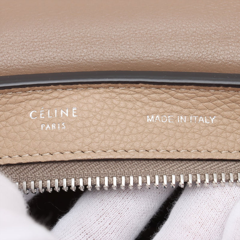 [Used] Celine Trapeze Leather x Suede 2WAY Handbag Beige