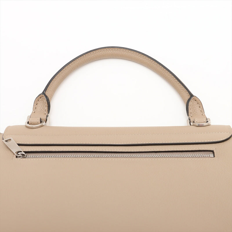 [Used] Celine Trapeze Leather x Suede 2WAY Handbag Beige