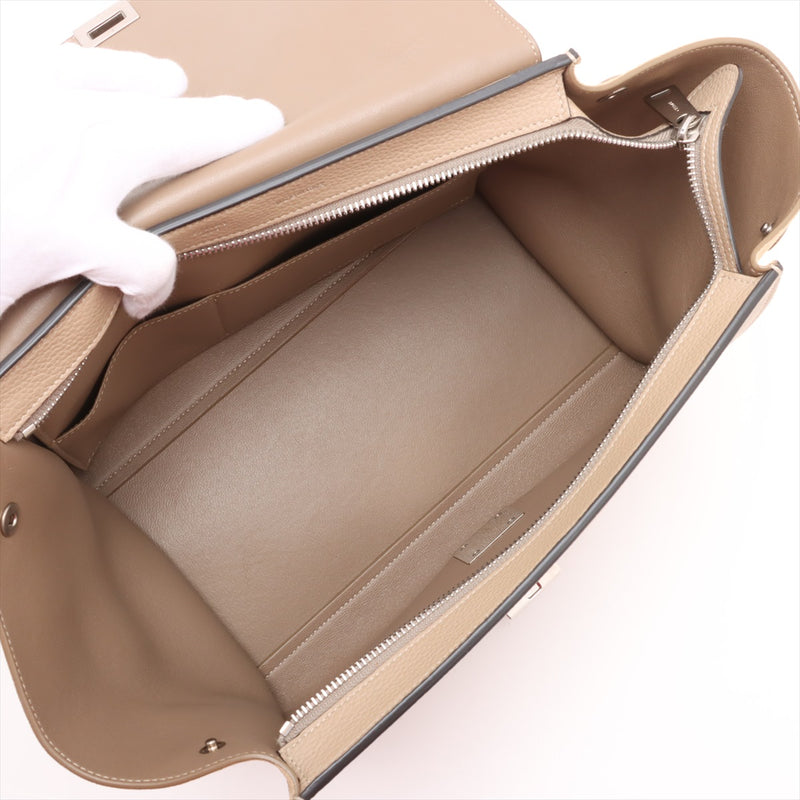[Used] Celine Trapeze Leather x Suede 2WAY Handbag Beige