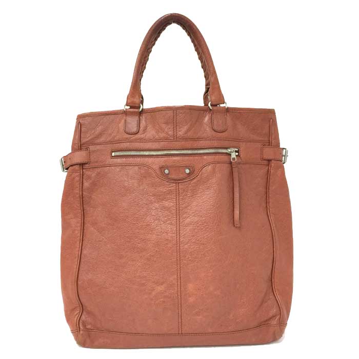 Balenciaga Classic Hexagon Tote Bag Brown Used