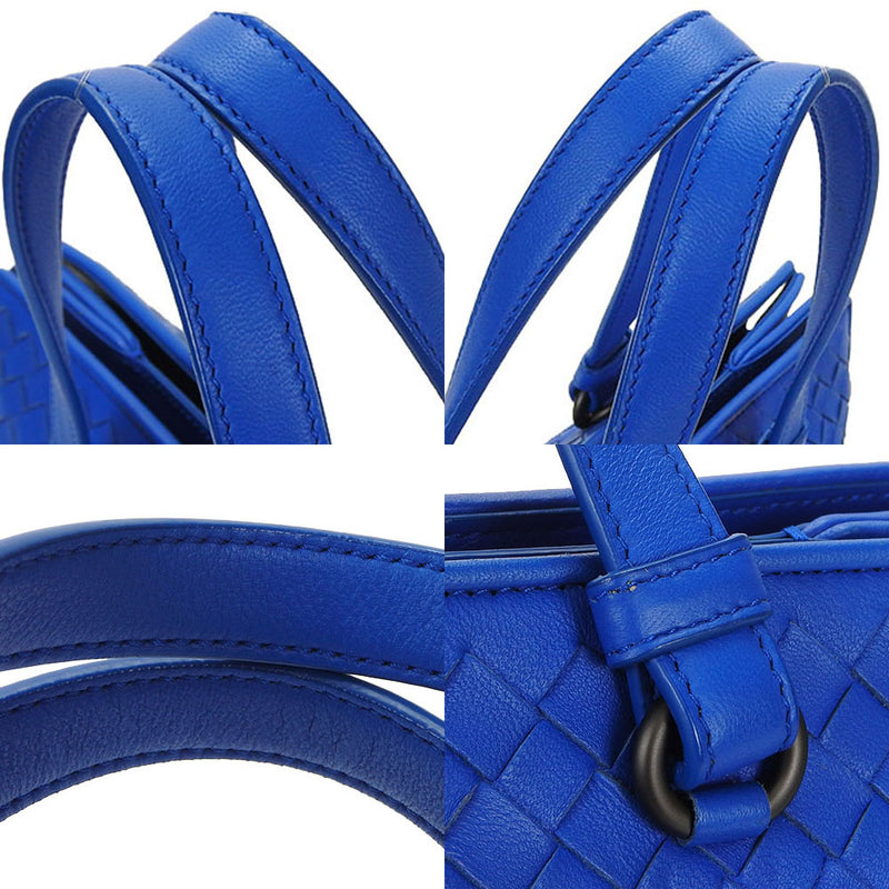 ☆ [Used] BOTTEGA VENETA 2WAY Handbag Shoulder Intrecciato Blue Women's Leather
