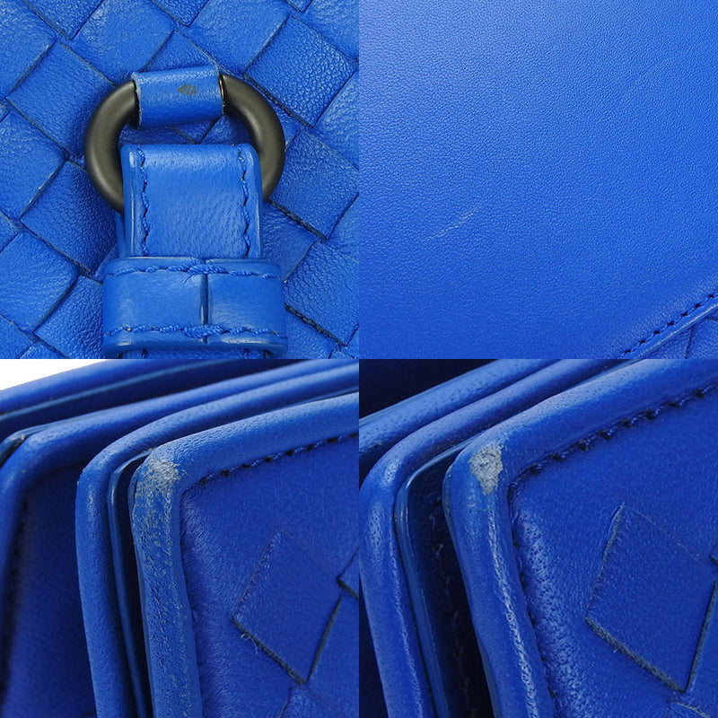 ☆ [Used] BOTTEGA VENETA 2WAY Handbag Shoulder Intrecciato Blue Women's Leather