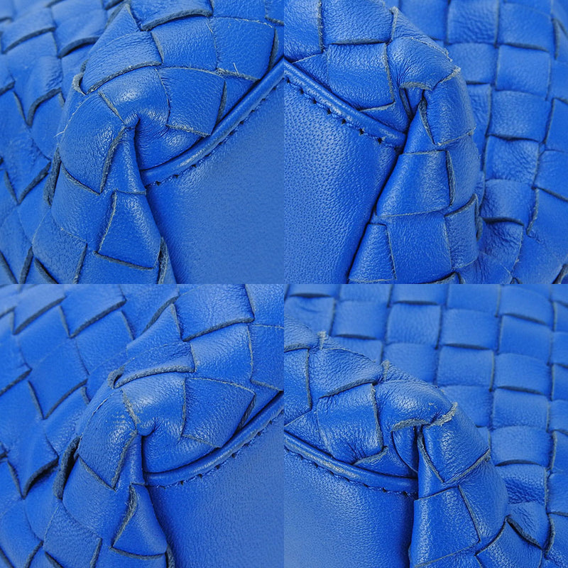 ☆ [Used] BOTTEGA VENETA 2WAY Handbag Shoulder Intrecciato Blue Women's Leather