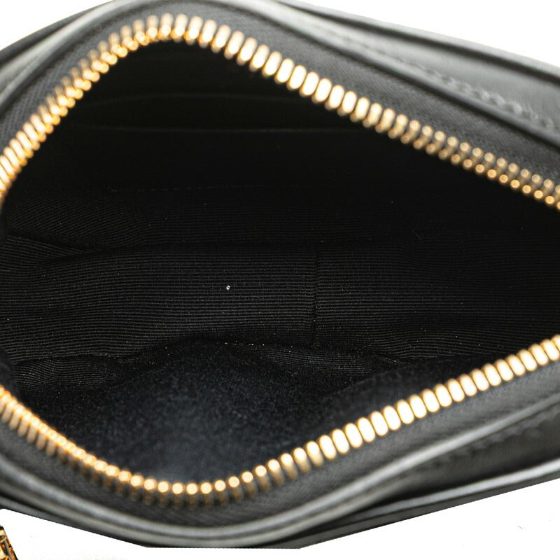 Celine C Charm Small Crossbody Shoulder Bag Camera Bag Black Leather Women's