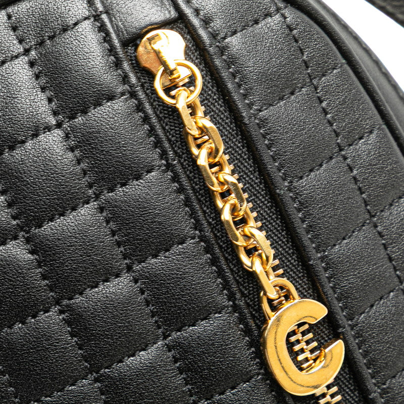 Celine C Charm Small Crossbody Shoulder Bag Camera Bag Black Leather Women's