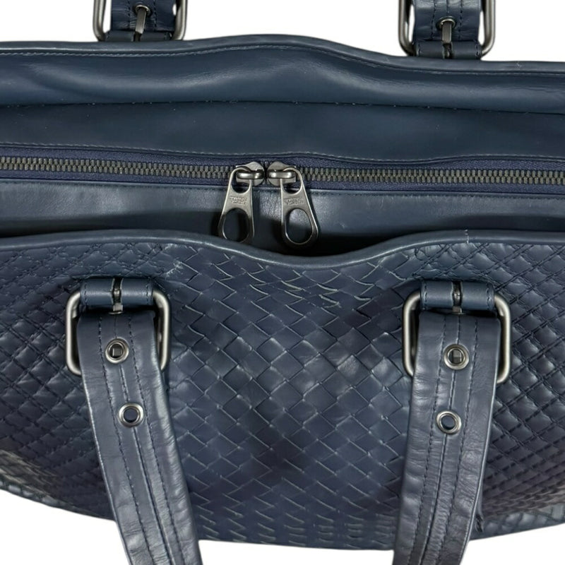 Bottega Veneta Intreccio Aurelio Tote Bag Bottega Veneta Leather Navy Unisex
