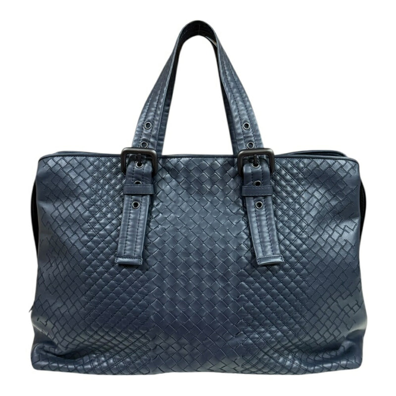 Bottega Veneta Intreccio Aurelio Tote Bag Bottega Veneta Leather Navy Unisex