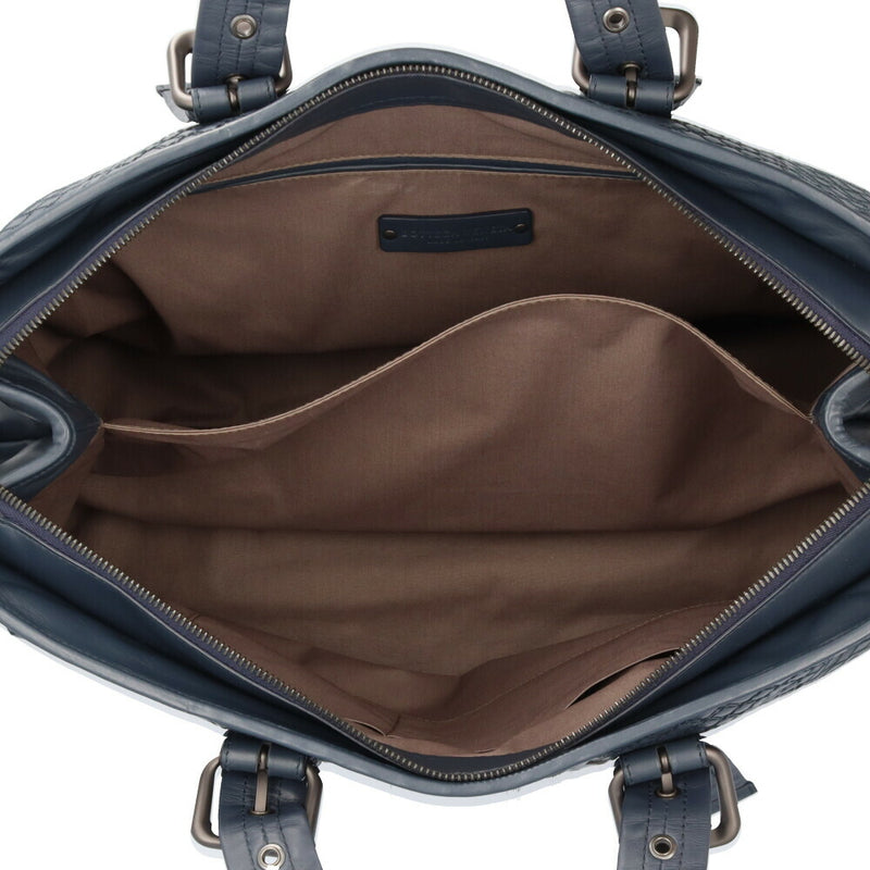 Bottega Veneta Intreccio Aurelio Tote Bag Bottega Veneta Leather Navy Unisex